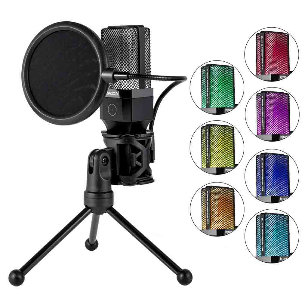 Redragon GM212 Adne RGB Cardioid Polar Pattern Microphone Redragon