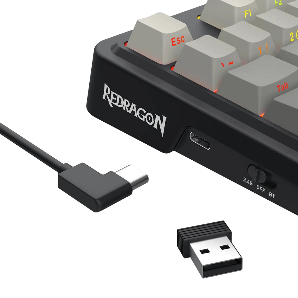 Redragon Antonium K743 PRO 3-Modes Side Printed PBT Keycaps Keyboard Redragon