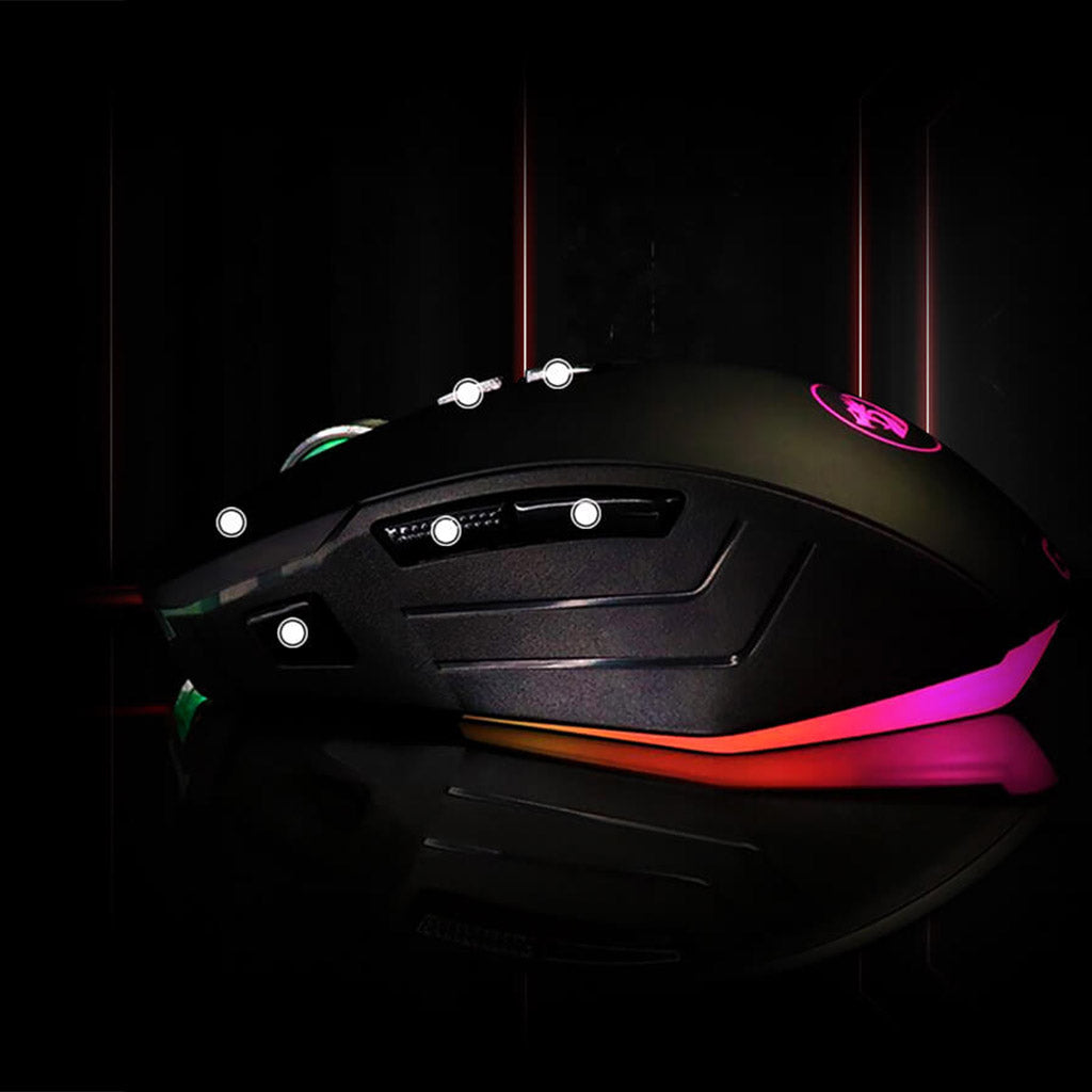 Redragon M715 Dagger 2 Black 5000 DPI RGB Wired Mouse Redragon