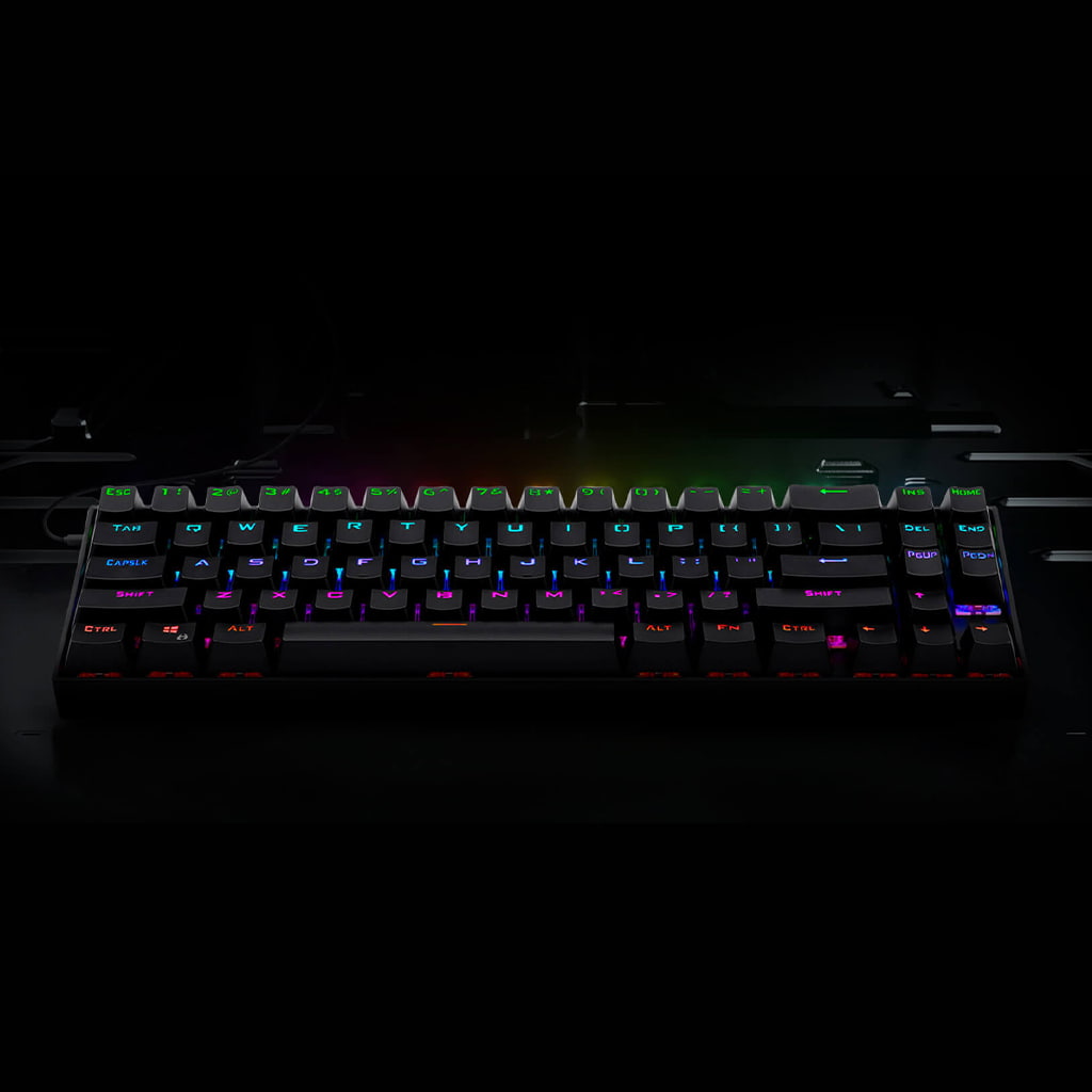 Redragon Deimos K599 60% compact tenkeyless (TKL) wireless mechanical gaming keyboard with dynamic RGB backlighting