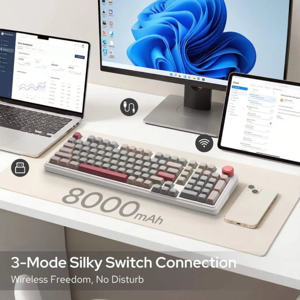 Redragon EISA100-WGR K768 Wireless RGB Mechanical Gaming Keyboard