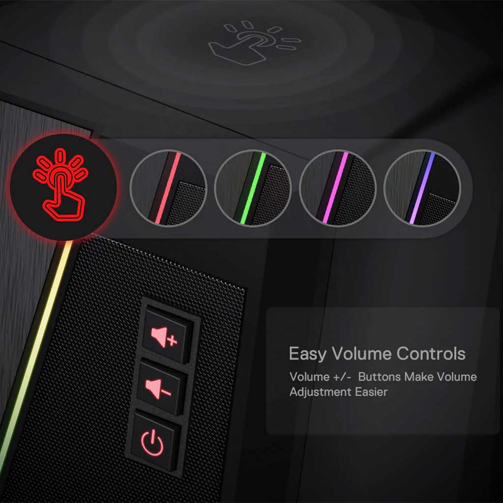 Redragon GS520 ANVIL RGB Stereo Desktop Gaming speakers Redragon