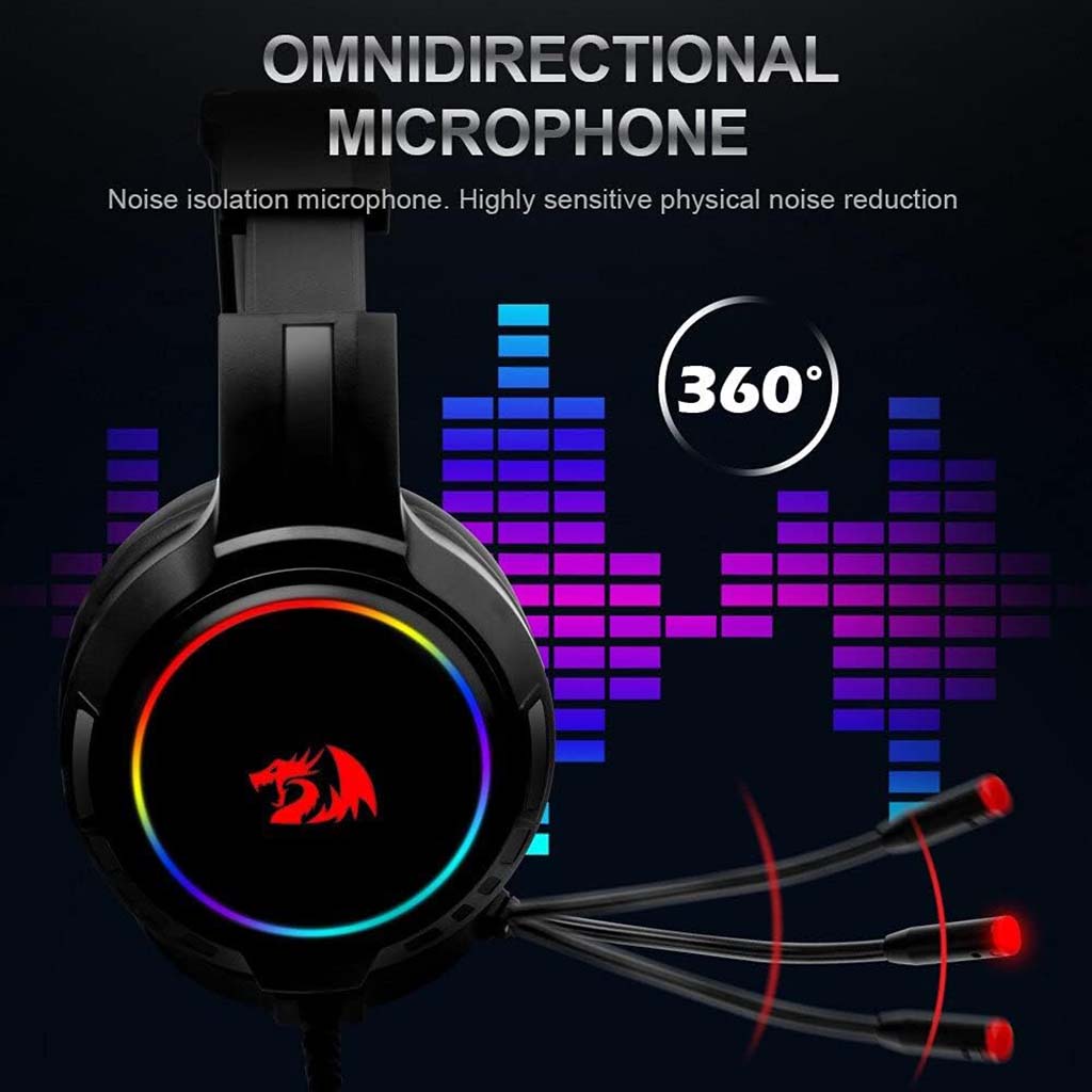 Redragon H270 Mento RGB Noise Cancel Gaming Headset Redragon