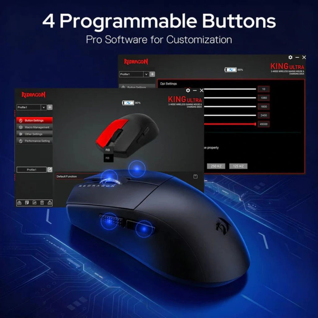 Redragon K1NG M999 ULT (1K Hz) Wireless Gaming Mouse
