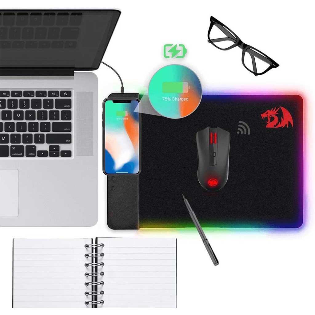 Redragon P025 RGB Mouse Pad With Wireless Charger Redragon