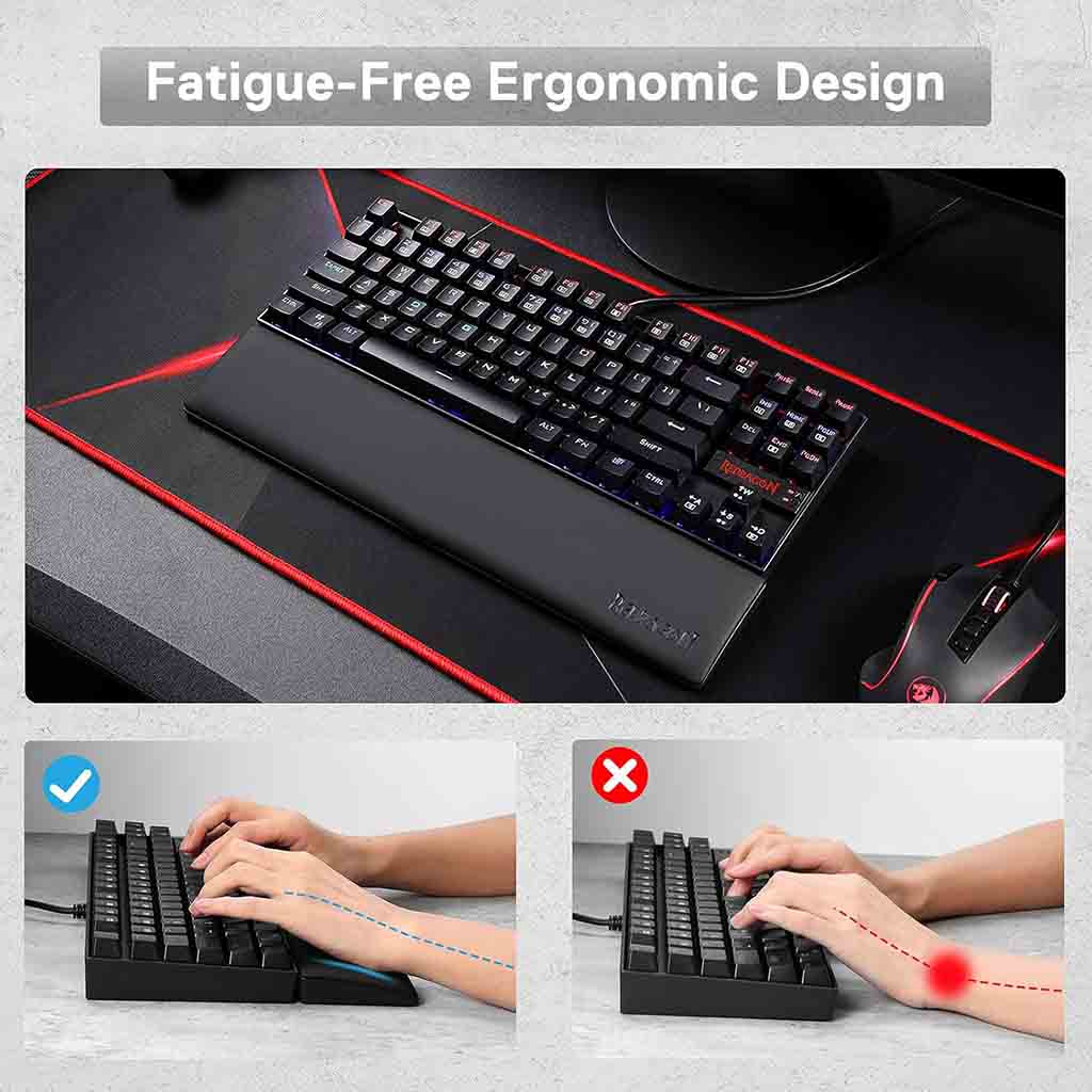 Redragon P036 Meteor Medium 87 Keys Keyboard Wrist Rest Pad Redragon