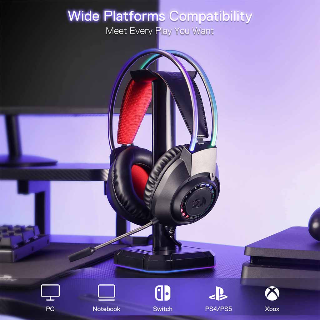 Redragon H231 RGB 360° Adjustable Mic Lightweight Headset Redragon