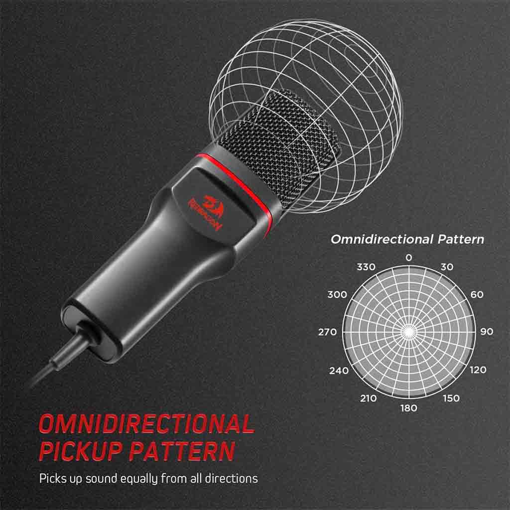 Redragon GM100 Seyfert 180 Degree rotating Gaming Microphone Redragon