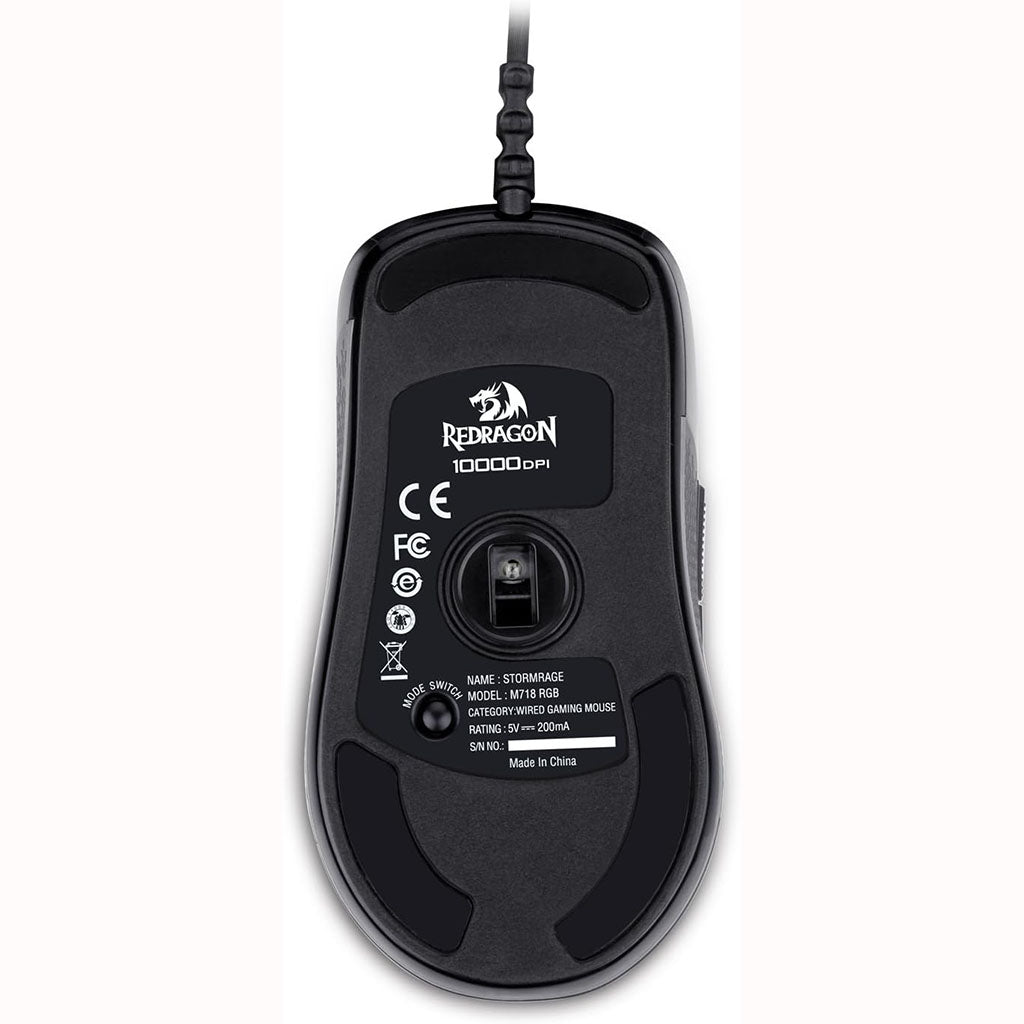 Redragon M718 Black 10000 DPI RGB Gaming Mouse Redragon