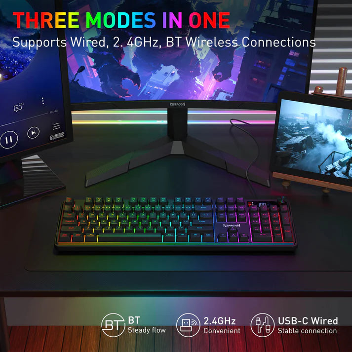 Redragon VOLCANO K526 PRO 104 Keys Mechanical-Feel Keyboard