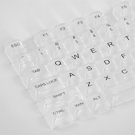 Redragon A135 Crystal KeyCaps, 147 Keys Standard Doubleshot PBT Keycap Set, OSA Profile, US(ANSI) Layout, Compatble with Most Mechanical Keyboards & Optical Keyboards, Keycaps Puller Included