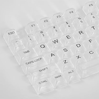Redragon A135 Crystal KeyCaps, 147 Keys Standard Doubleshot PBT Keycap Set, OSA Profile, US(ANSI) Layout, Compatble with Most Mechanical Keyboards & Optical Keyboards, Keycaps Puller Included