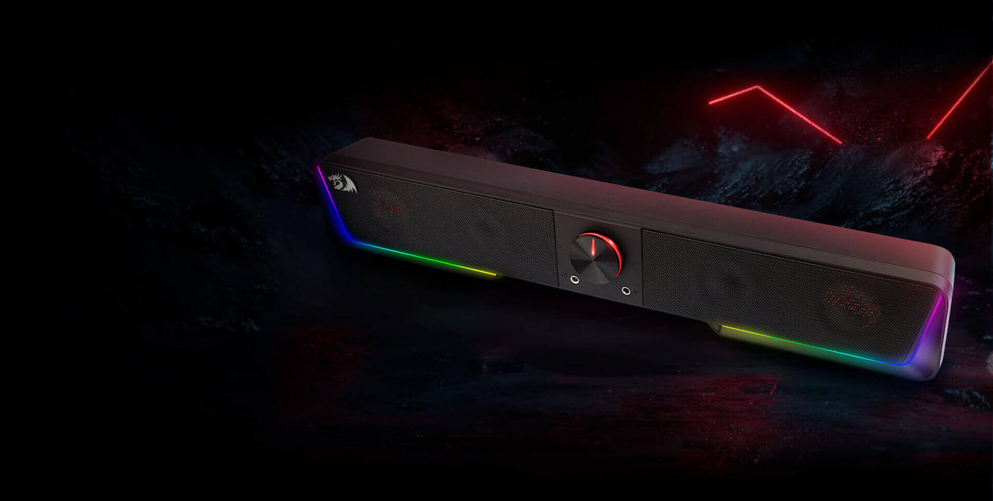 Redragon GS570 Darknets RGB Bluetooth Sound Bar 2.0 Channel with Dual Speakers and Dynamic Lighting
