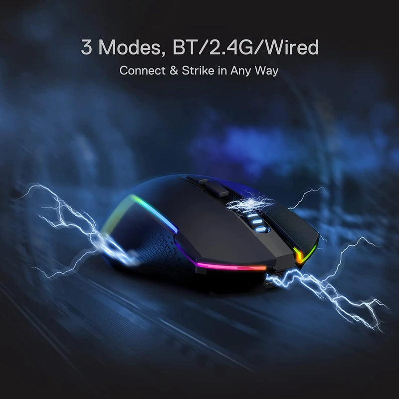 Trident Pro M693 RGB Wired, Wireless, And Bluetooth Mouse