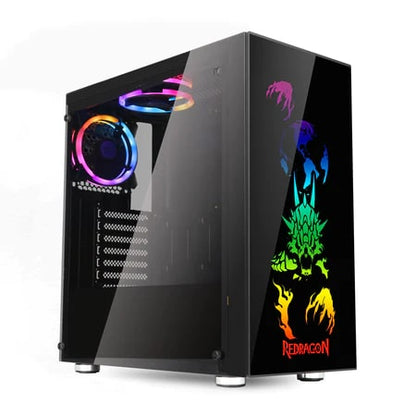 Redragon Steeljaw GC-608 Pro Tempered Glass Gaming PC Case with RGB backlighting SYNC Support up to ATX Motherboards USB 3.0