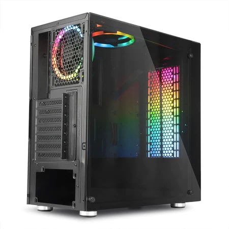 Redragon Steeljaw GC-608 Pro Tempered Glass Gaming PC Case with RGB backlighting SYNC Support up to ATX Motherboards USB 3.0