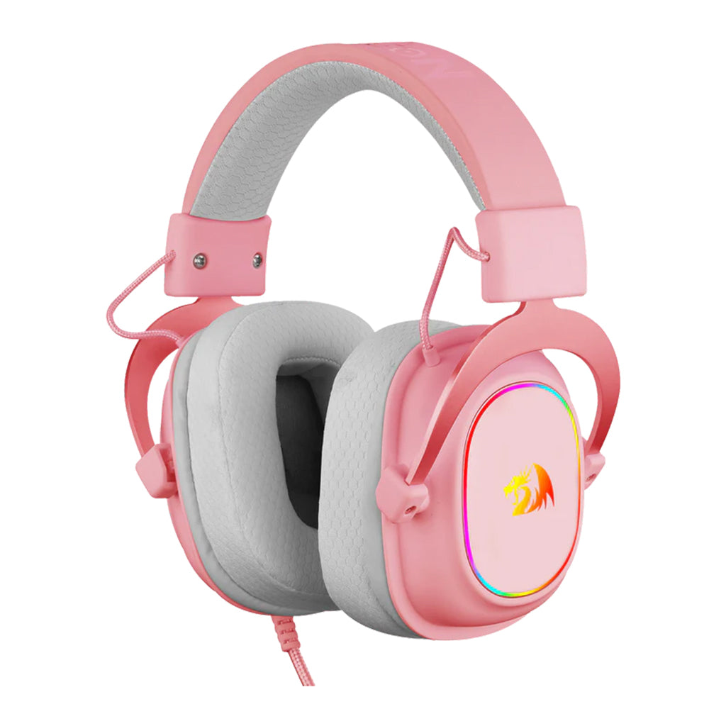 Redragon H510 ZEUS Pink Wired Gaming Headphone 7.1 Surround Detachable Microphone