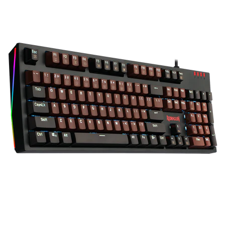 Redragon K592 Mechanical Gaming Wired Keyboard with Ultra-Fast V-Optical Black Switches, White Backlit