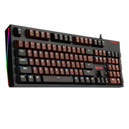 Redragon K592 Mechanical Gaming Wired Keyboard with Ultra-Fast V-Optical Black Switches, White Backlit