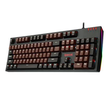 Redragon K592 Mechanical Gaming Wired Keyboard with Ultra-Fast V-Optical Black Switches, White Backlit