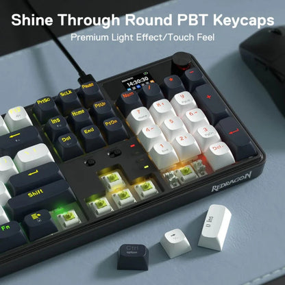 Redragon K761WB RGB WYVERN PRO with LCD Screen & Knob