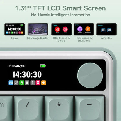 Redragon K761WG RGB WYVERN PRO with LCD Screen & Knob