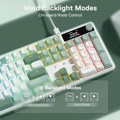 Redragon K761WG RGB WYVERN PRO with LCD Screen & Knob