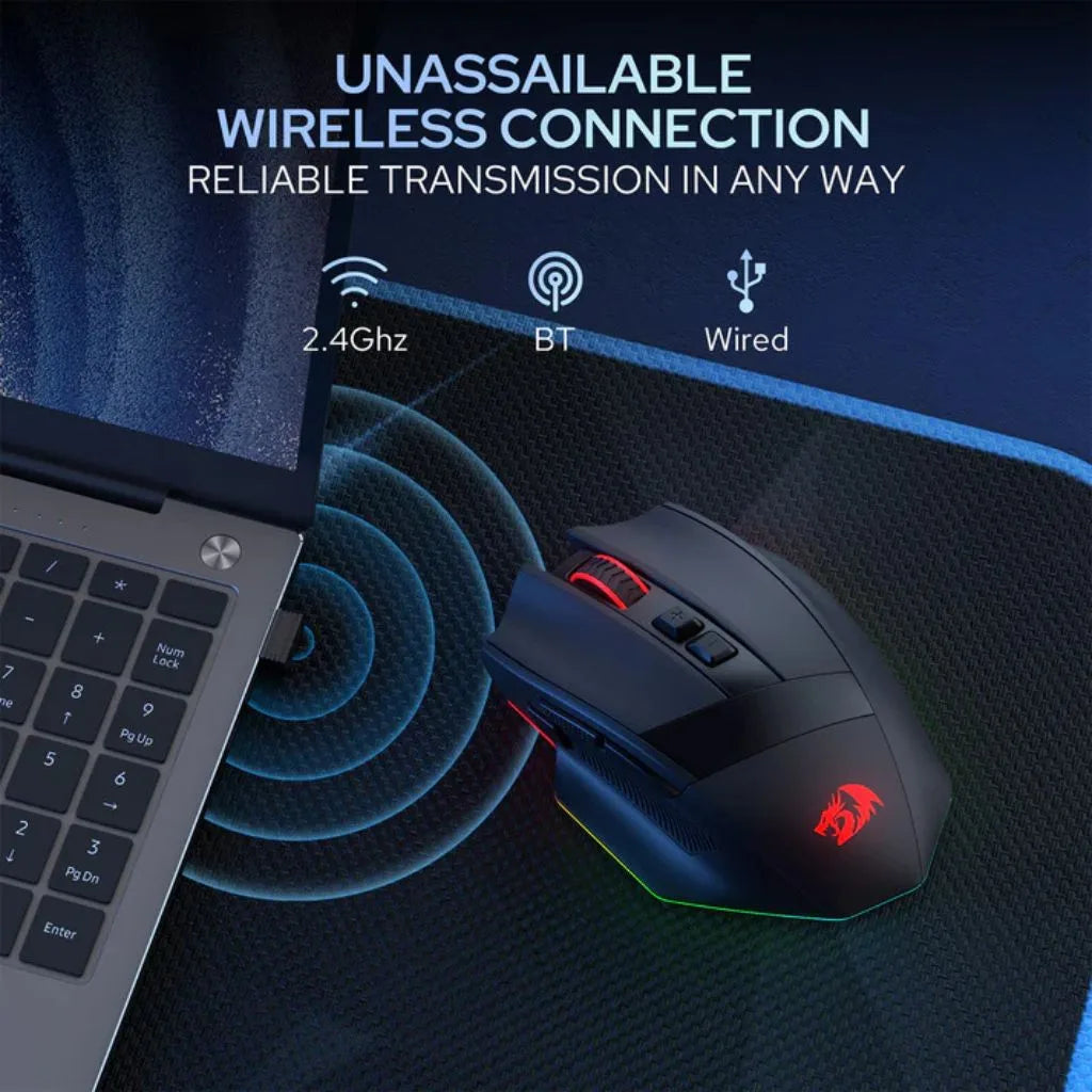 Redragon M923 Stealth Wired RGB Optical Ergonomic Gaming Mouse