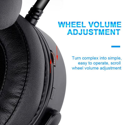 Image showcasing the convenient wheel volume adjustment on the Redragon H320 Lamia 2 Black RGB wired gaming headset