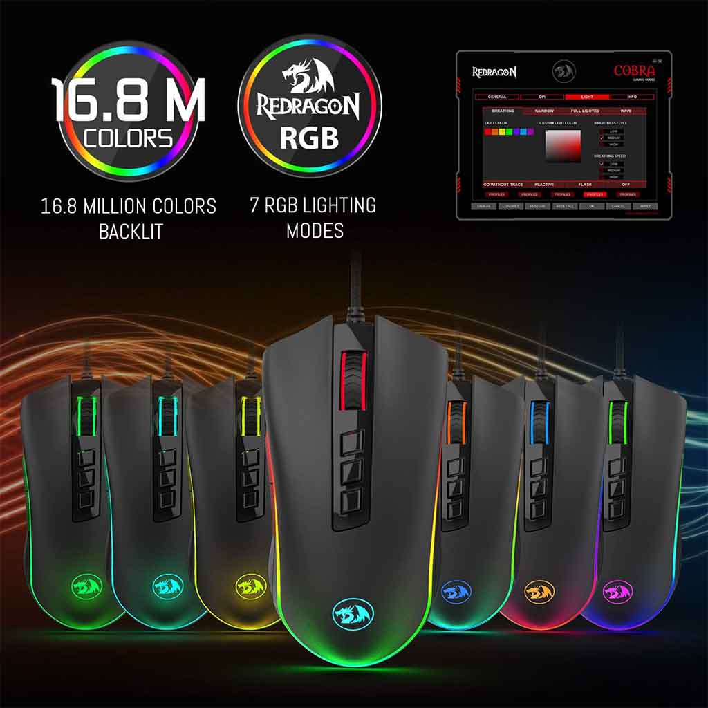 Redragon M711-Fps-1 Cobra 32000 RGB Wired Gaming Mouse Redragon