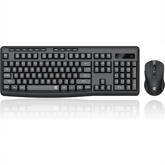Redragon BS-7367A Wireless Office Keyboard and Mouse Combo set on white background