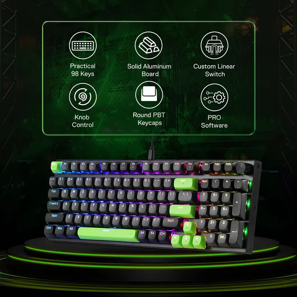 Redragon K740 Dharma Wired Mechanical Keyboard with Linear Dragon Chant Switch Redragon