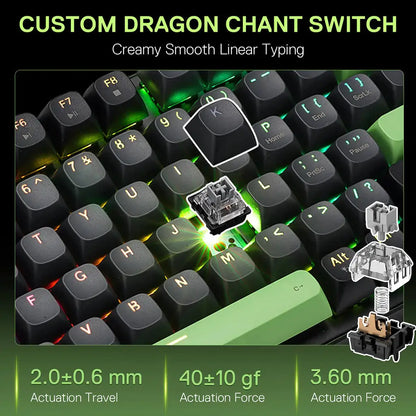Redragon K740 Dharma Wired Mechanical Keyboard with Linear Dragon Chant Switch Redragon