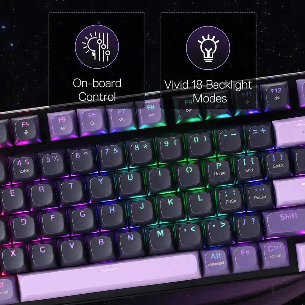 Redragon Dharma K740 PRO Tri-mode Mechanical Keyboard with Mambo Switches Redragon