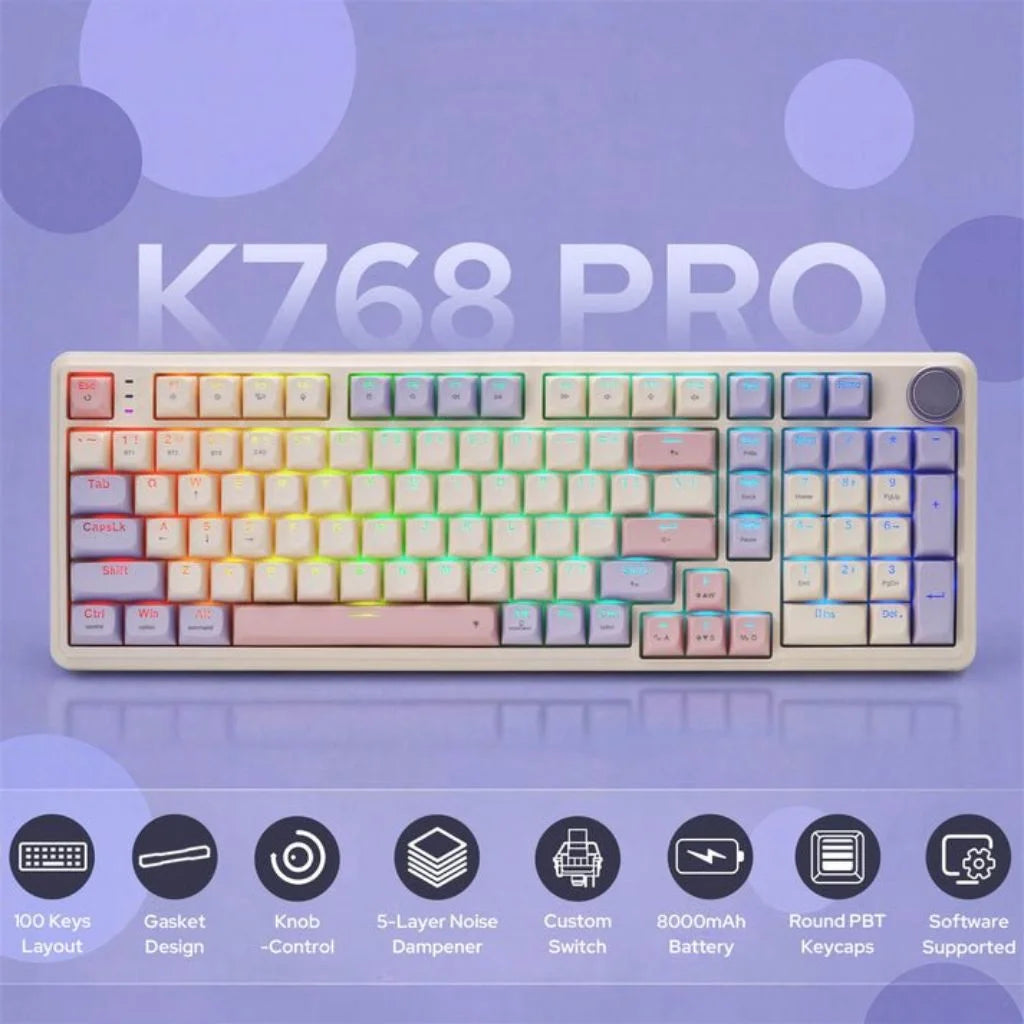 Redragon EISA100-VI K768 Wireless RGB Mechanical Gaming Keyboard