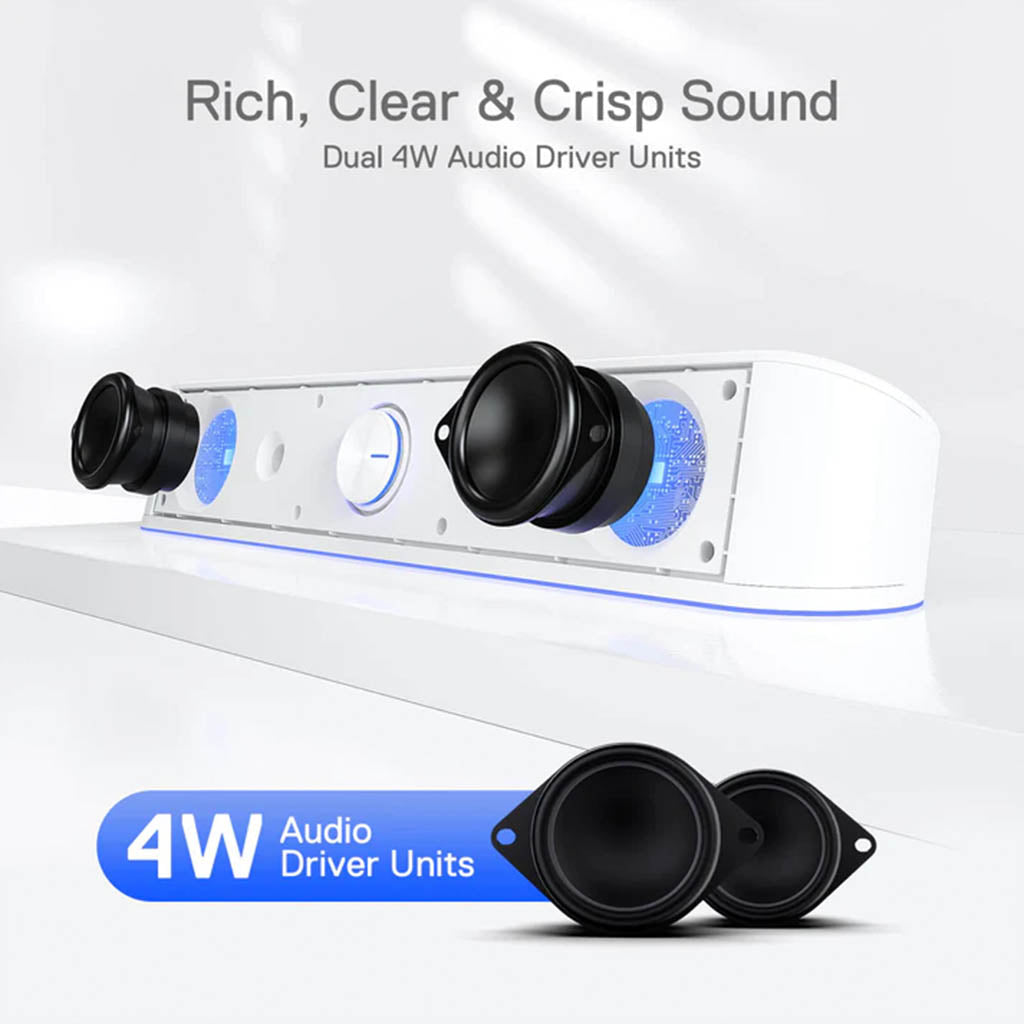 Redragon GS560 White Adiemus RGB Gaming Speaker Redragon