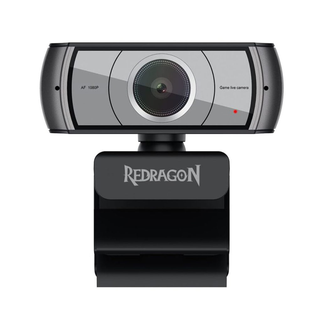 A Redragon Apex GW900 with "AF 1080P", featuring a large lens and a sturdy clip for easy attachment to your monitor or laptop.
