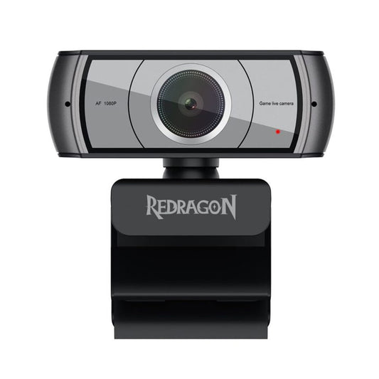 A Redragon Apex GW900 with "AF 1080P", featuring a large lens and a sturdy clip for easy attachment to your monitor or laptop.