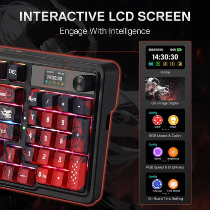 Redragon K719 PRO Wireless Gasket Hype Screen Anime Keyboard Redragon