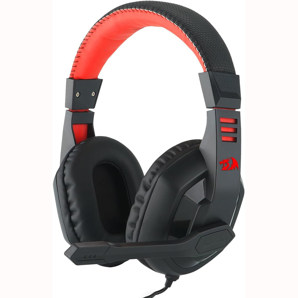 Right side view of Redragon H120 Ares gaming headset showing earcup, headband, and logo