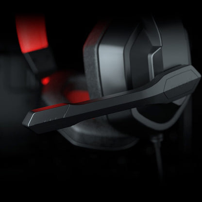 Close-up of the Redragon H120 Ares gaming headset microphone