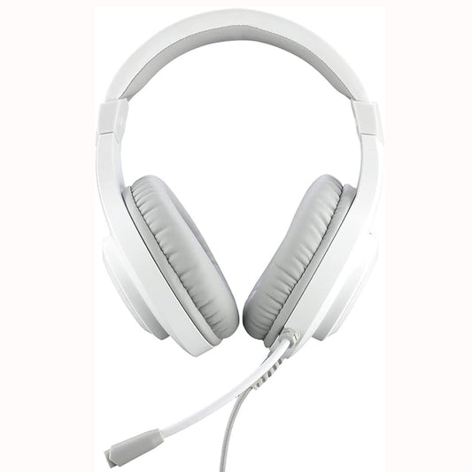 Back view of the White Redragon H260W Hylas RGB gaming headset, showing the padded headband and earcups