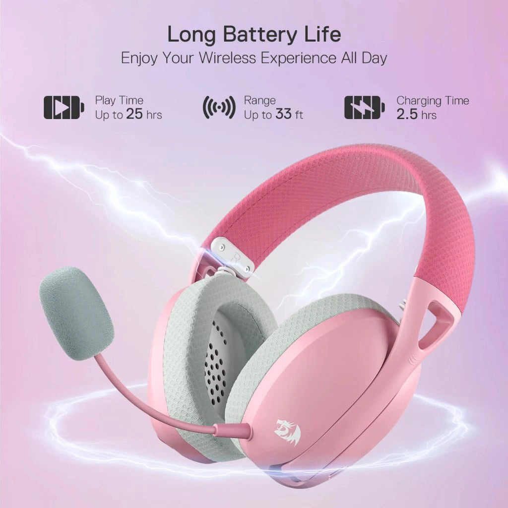 Redragon IRE - H848 Wireless Bluetooth Headset Pink