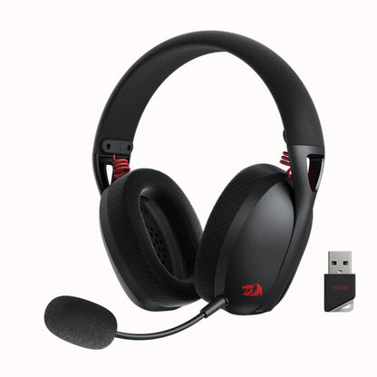 Redragon H848 Pro Black Wireless Gaming Headset with detachable microphone and USB dongle