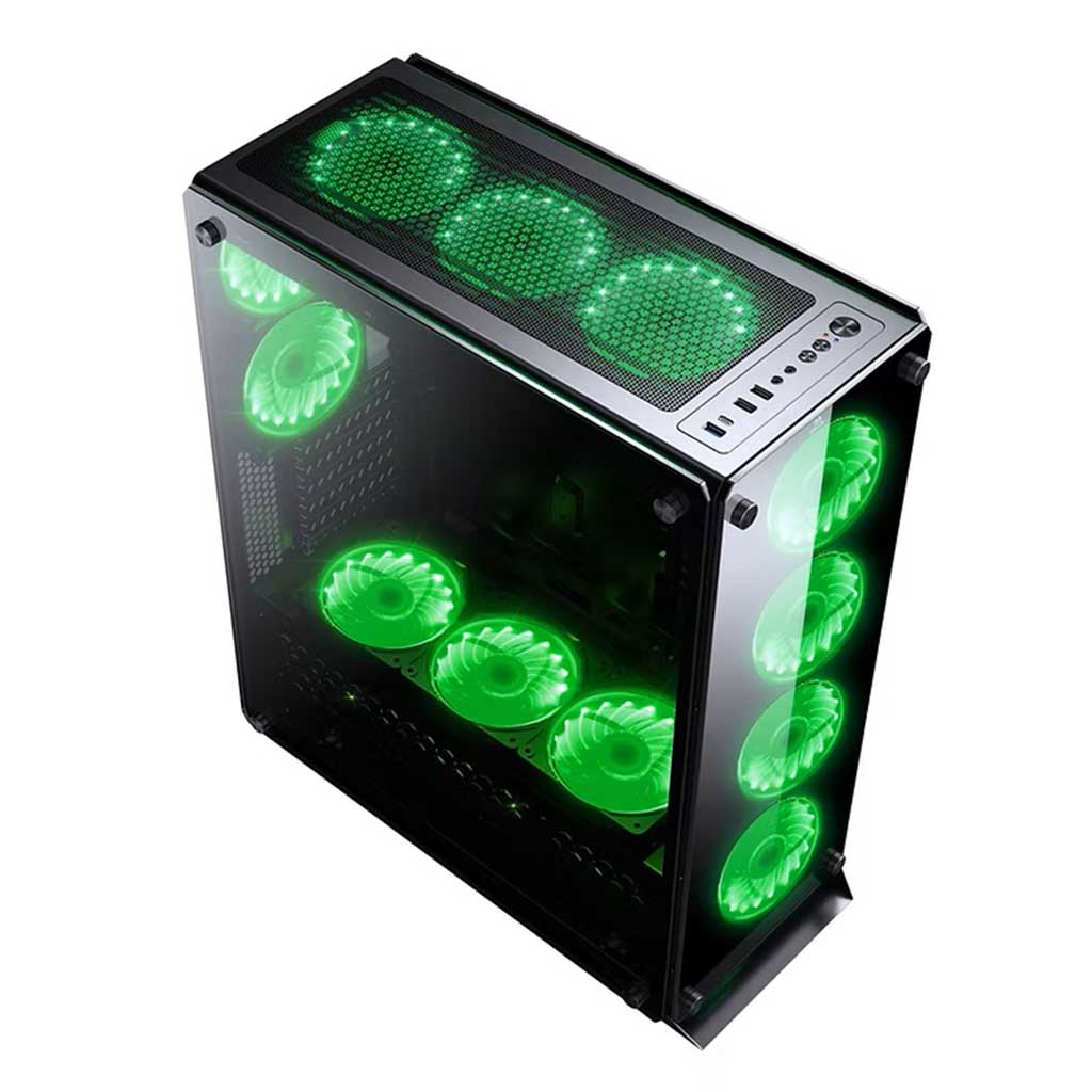 Redragon Ironhide GC801 RGB Mid-Tower Tempered Glass Gaming Case Redragon
