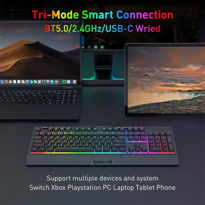 Redragon K525 Shiva PRO Wireless 26 keys Anti-Ghosting Membrane Gaming Keyboard Redragon