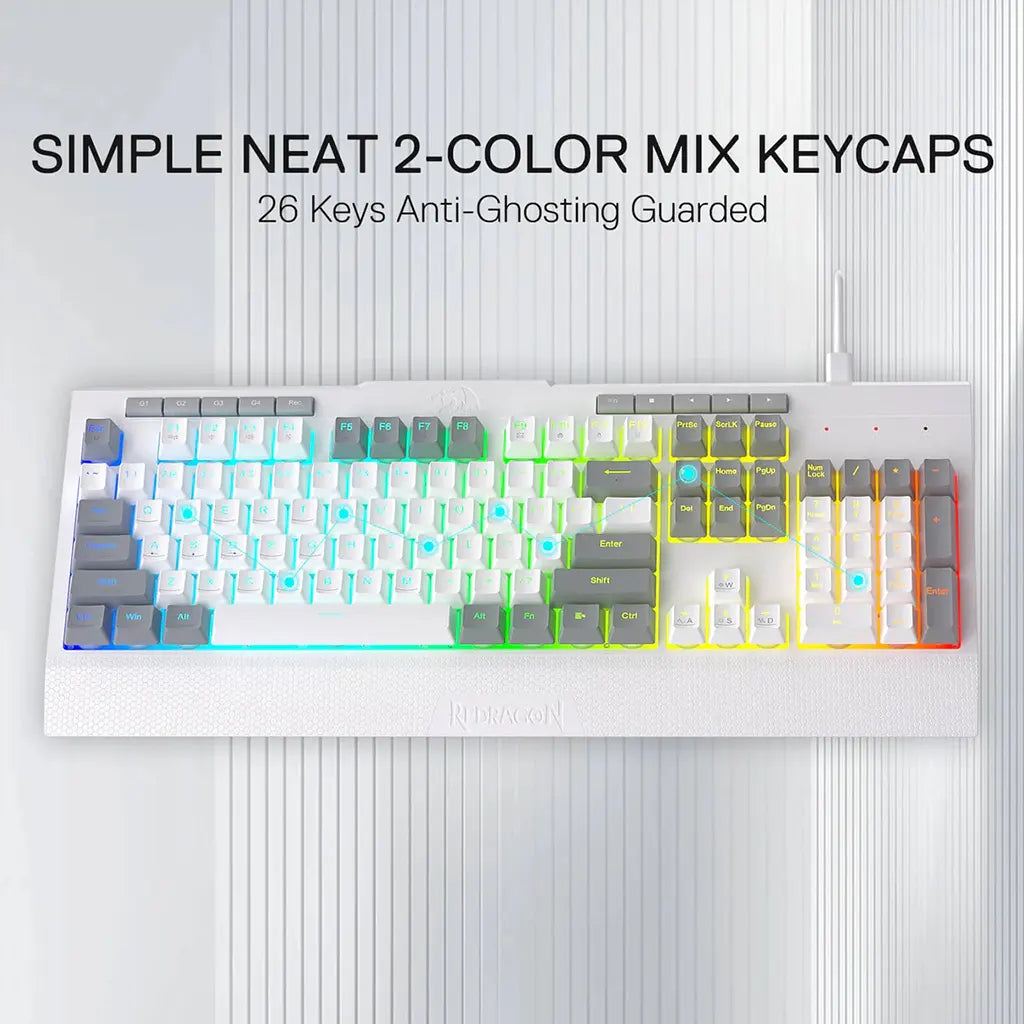 Redragon K525 Shiva Lite WG Membrane Gaming Keyboard with Detachable Wrist Rest Redragon