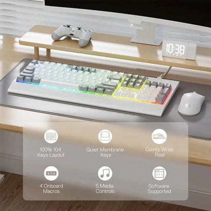 Redragon K525 Shiva Lite WG Membrane Gaming Keyboard with Detachable Wrist Rest Redragon