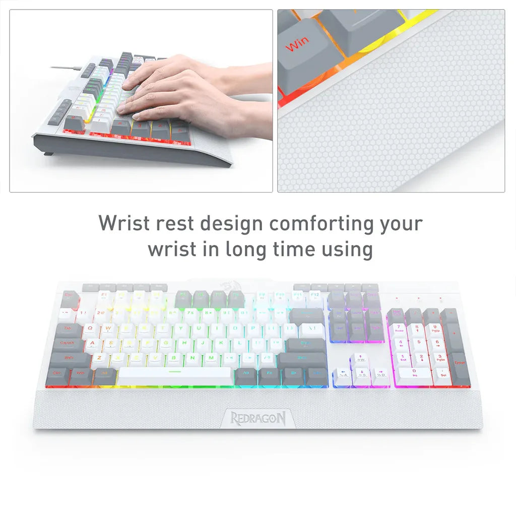 Redragon K525 Shiva Lite WG Membrane Gaming Keyboard with Detachable Wrist Rest Redragon