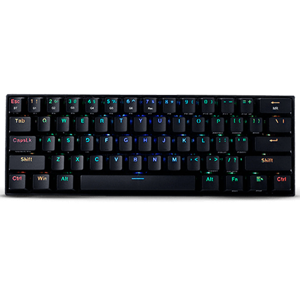Redragon K530 Draconic 60% compact RGB wireless mechanical gaming keyboard in black.